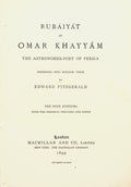 Rubaiyat of Omar Khayyam the astronomer-poet of Persia.