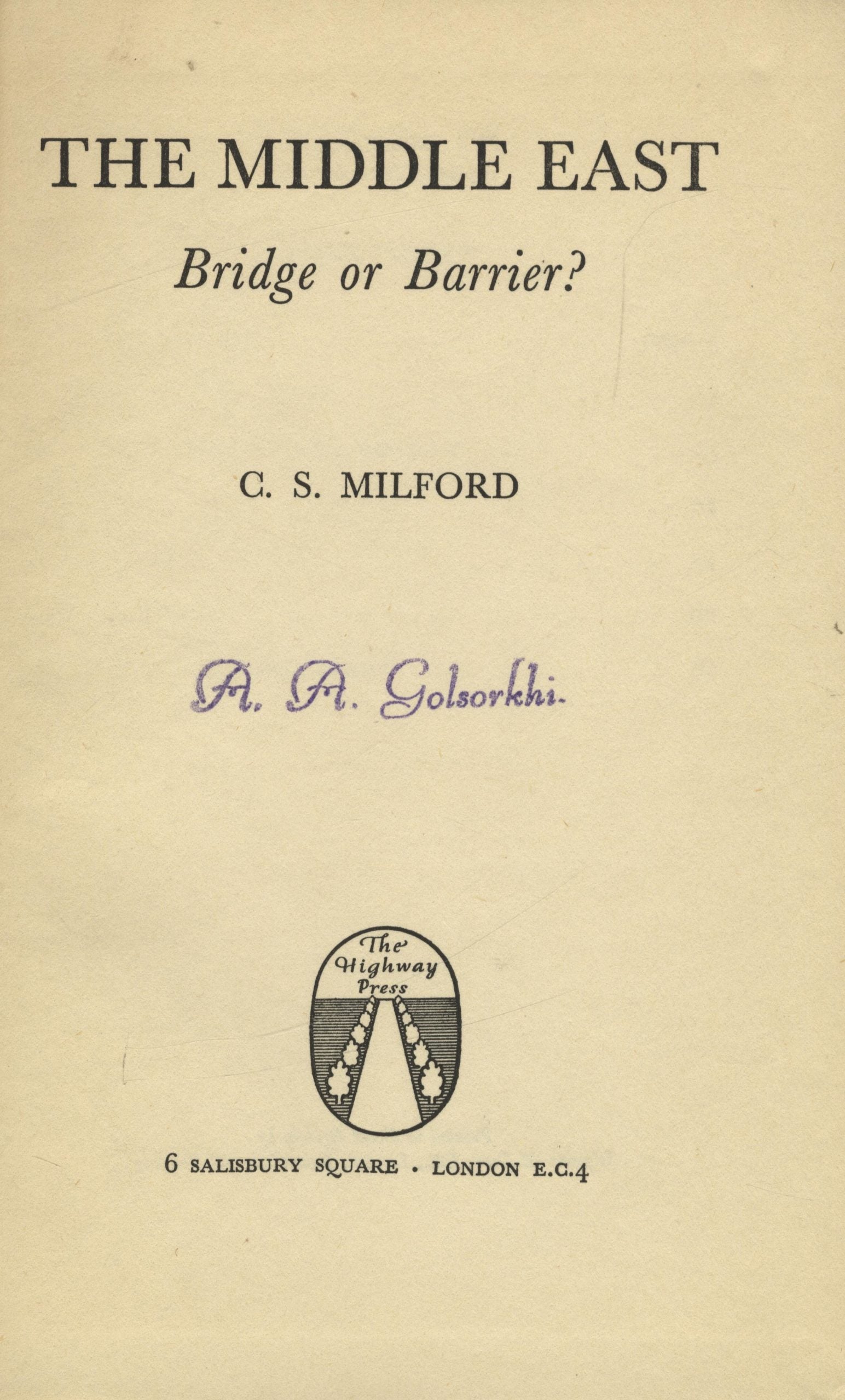The Middle East. Bridge or Barrier?