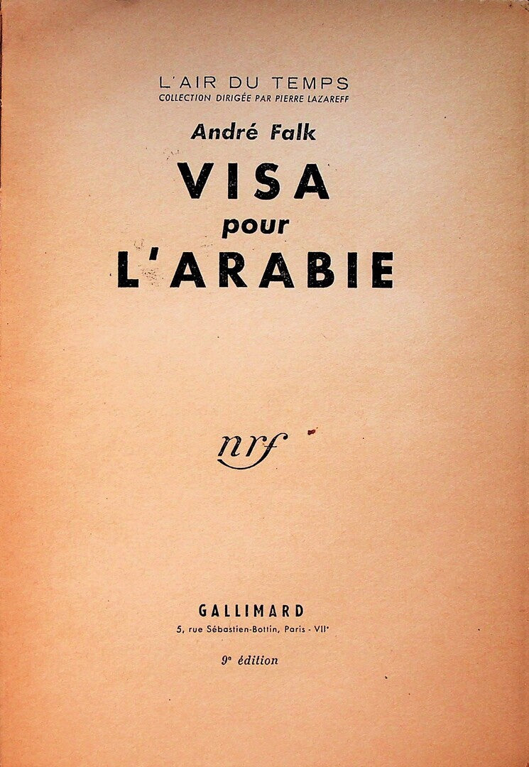 Visa pour L'Arabie.