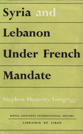 Syria and Lebanon under French Mandate.
