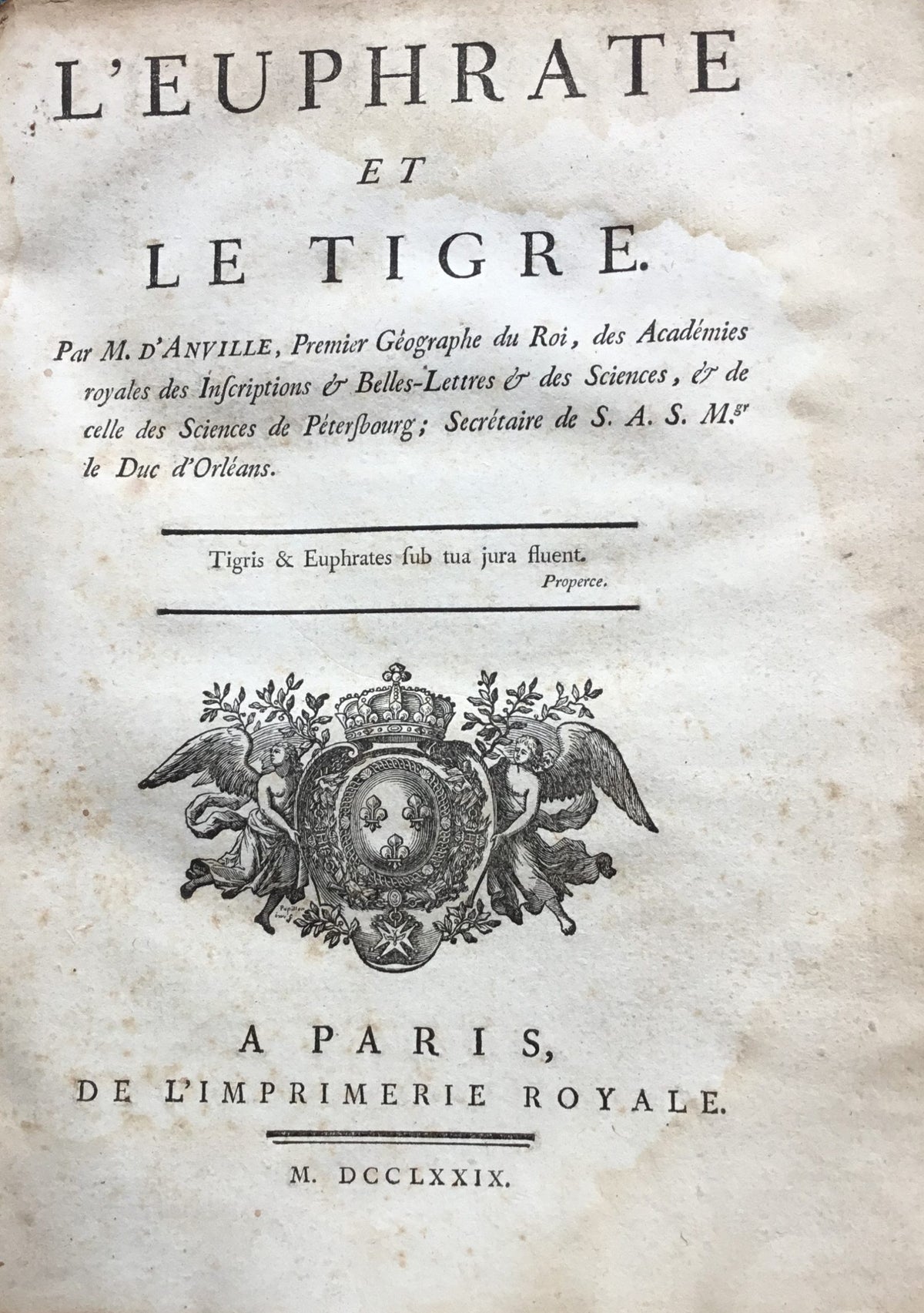 L’Euphrate et Le Tigre.