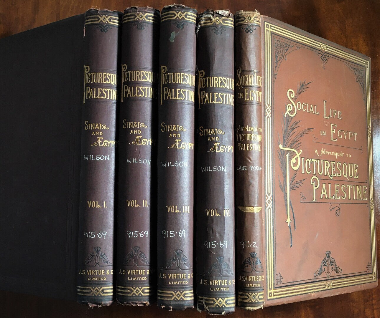 Picturesque Palestine, Sinai and Egypt. Assisted by the Most Eminent Palestine Explorers etc. FIVE  VOLUMES.
