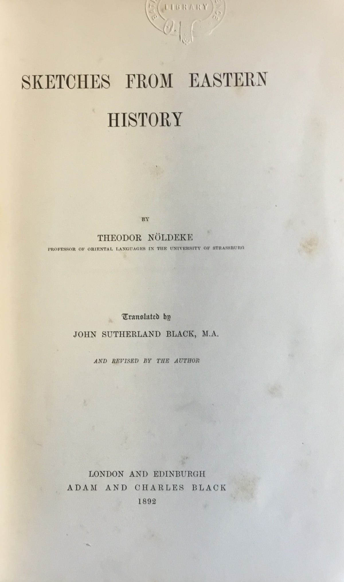 Sketches from Eastern History.