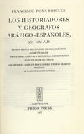 Los Historiadores Y Geografos Arabigo-Espanoles 800-1450 A. D.