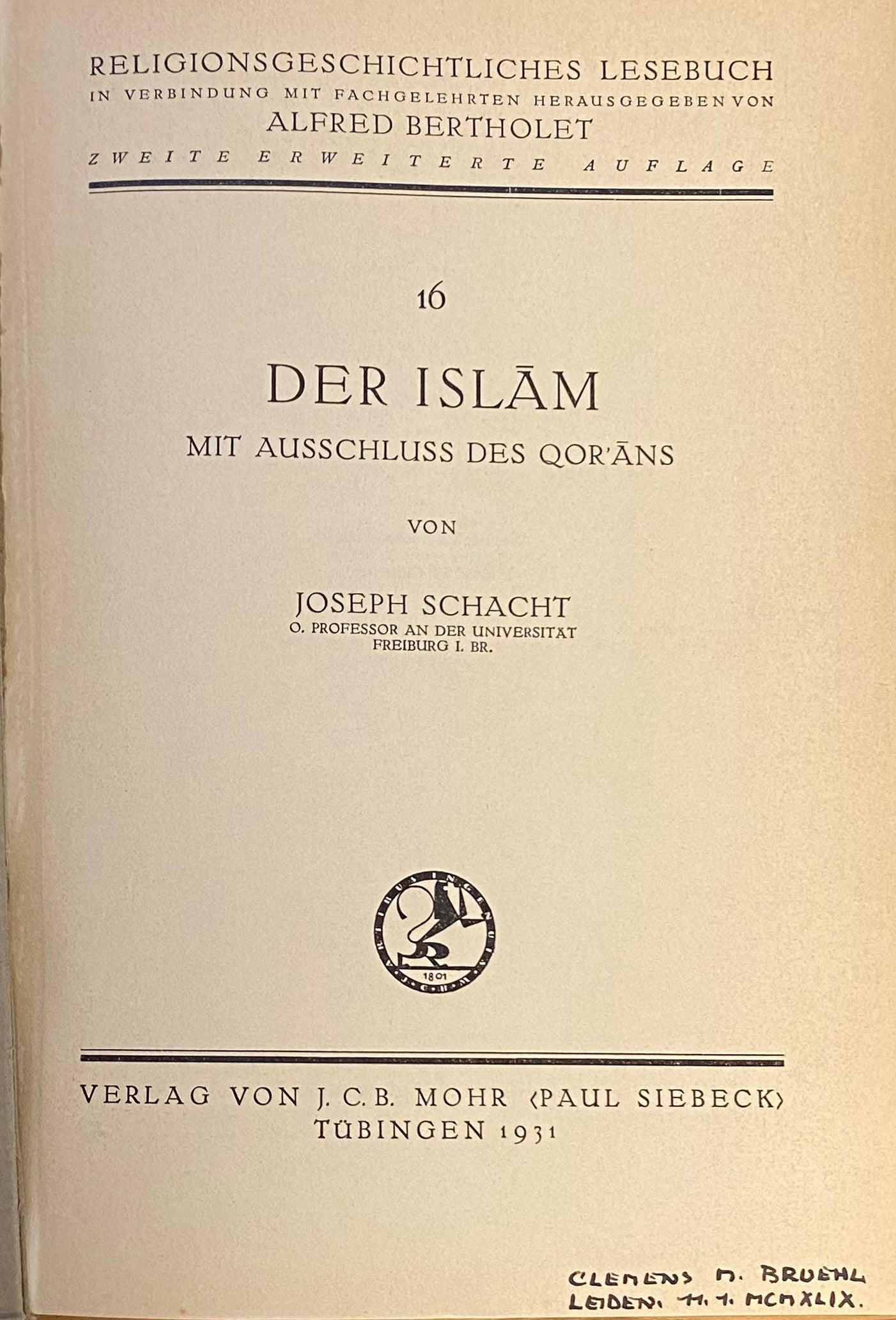 Der Islam mit Ausschluss des Qor’ans.
