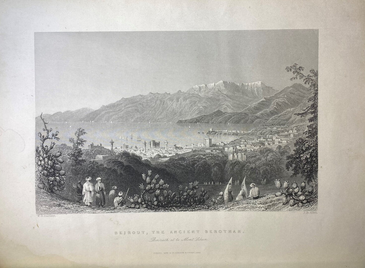 Syria, The Holy Land & Asia Minor Illustrated in a series of 120 views, drawn from nature by William H. Bartlett, William Purser, and Thomas Allom. THREE VOLUMES IN ONE.