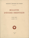 Bulletin d’Études Orientales Tome XXXI, Année 1979.