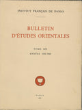 Bulletin d'Études Orientales Tome XVI, Années 1958-1960.