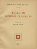 Bulletin d’Études Orientales Tome XII, Années 1947-1948.