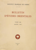 Bulletin d’Études Orientales Tome XX, Année 1967.