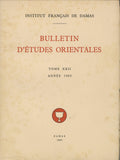 Bulletin d’Études Orientales Tome XXII, Année 1969.