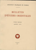 Bulletin d’Études Orientales Tome XXVIII, Année 1975.