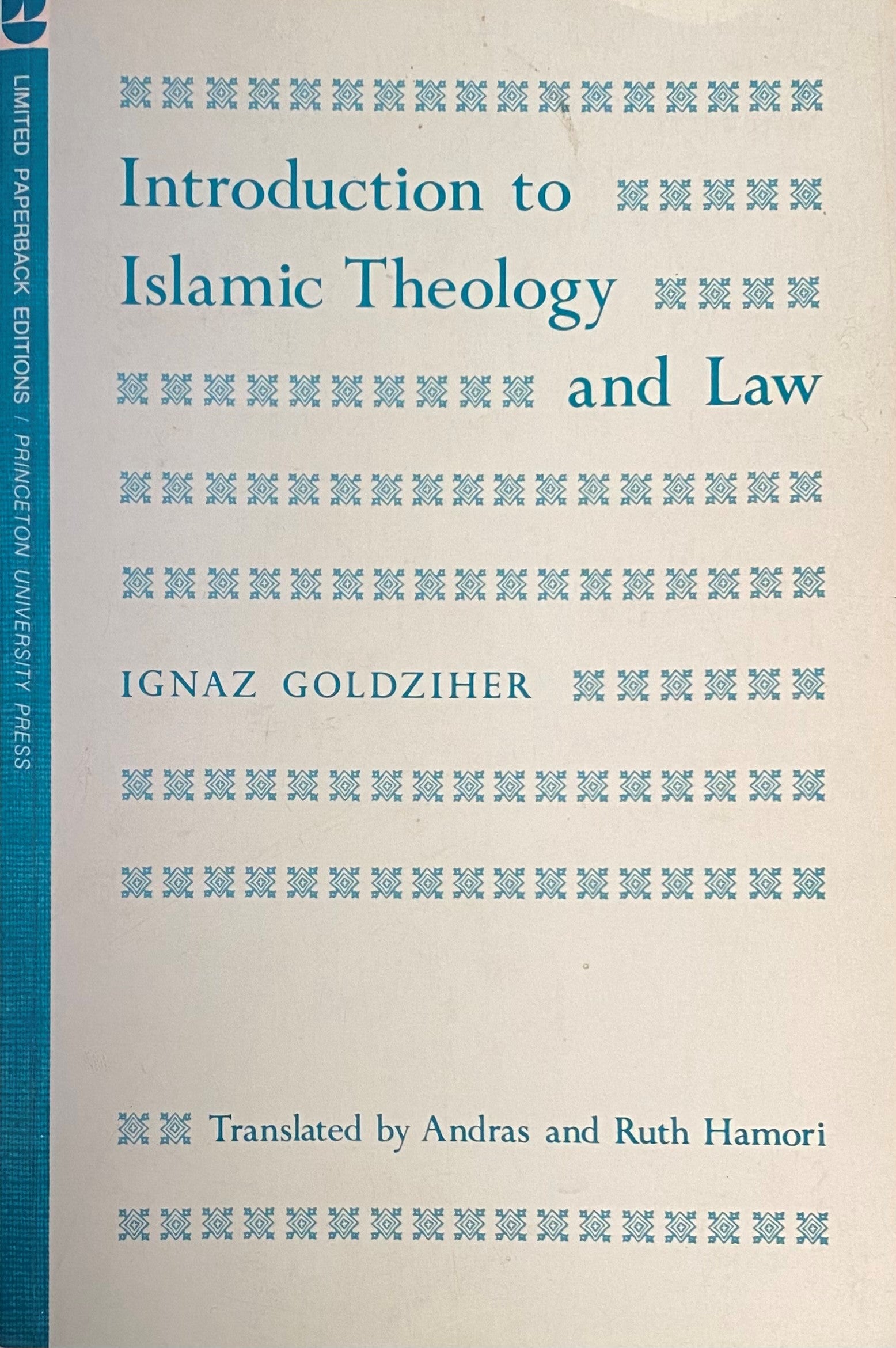 Introduction to Islamic Theology and Law.