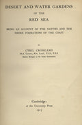 Desert and Water Gardens of the Red Sea. Being an Account of the Natives and the Shore Formations of the Coast.