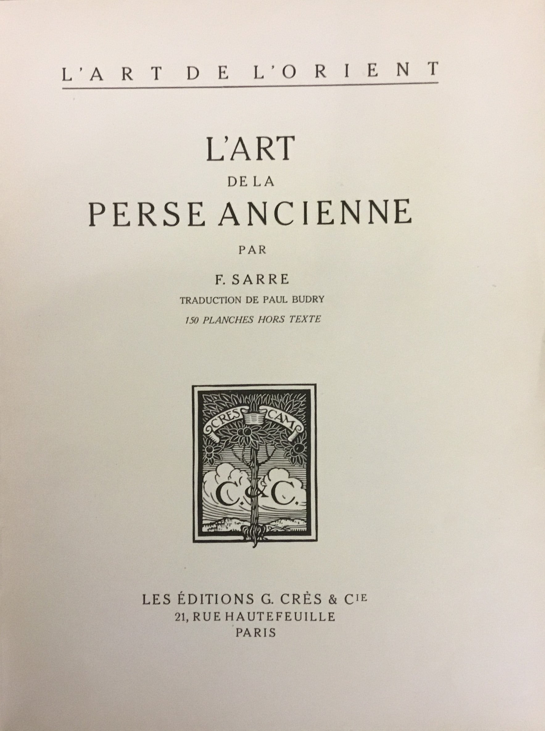 L’Art de la Perse Ancienne.