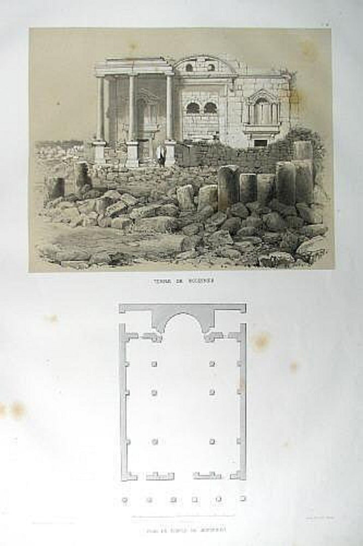 Voyage dans Le Haouran et aux Bords de La Mer Morte exécuté pendant Les Années 1857 et 1858. TWO VOLUMES: TEXT + ATLAS.