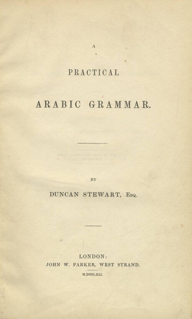 A Practical Arabic Grammar.