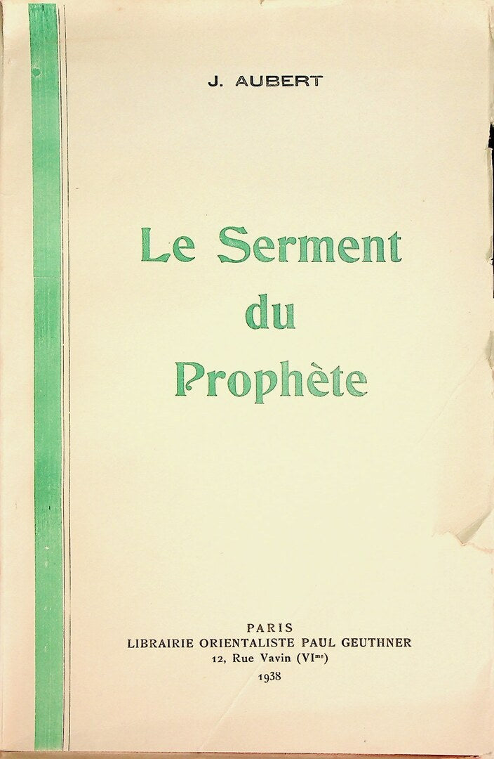 Le Serment du Prophète.