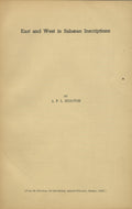 East and West in Sabaean Inscriptions.