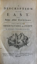 A Description of The East and Some other Countries. THREE PARTS IN TWO VOLUMES.