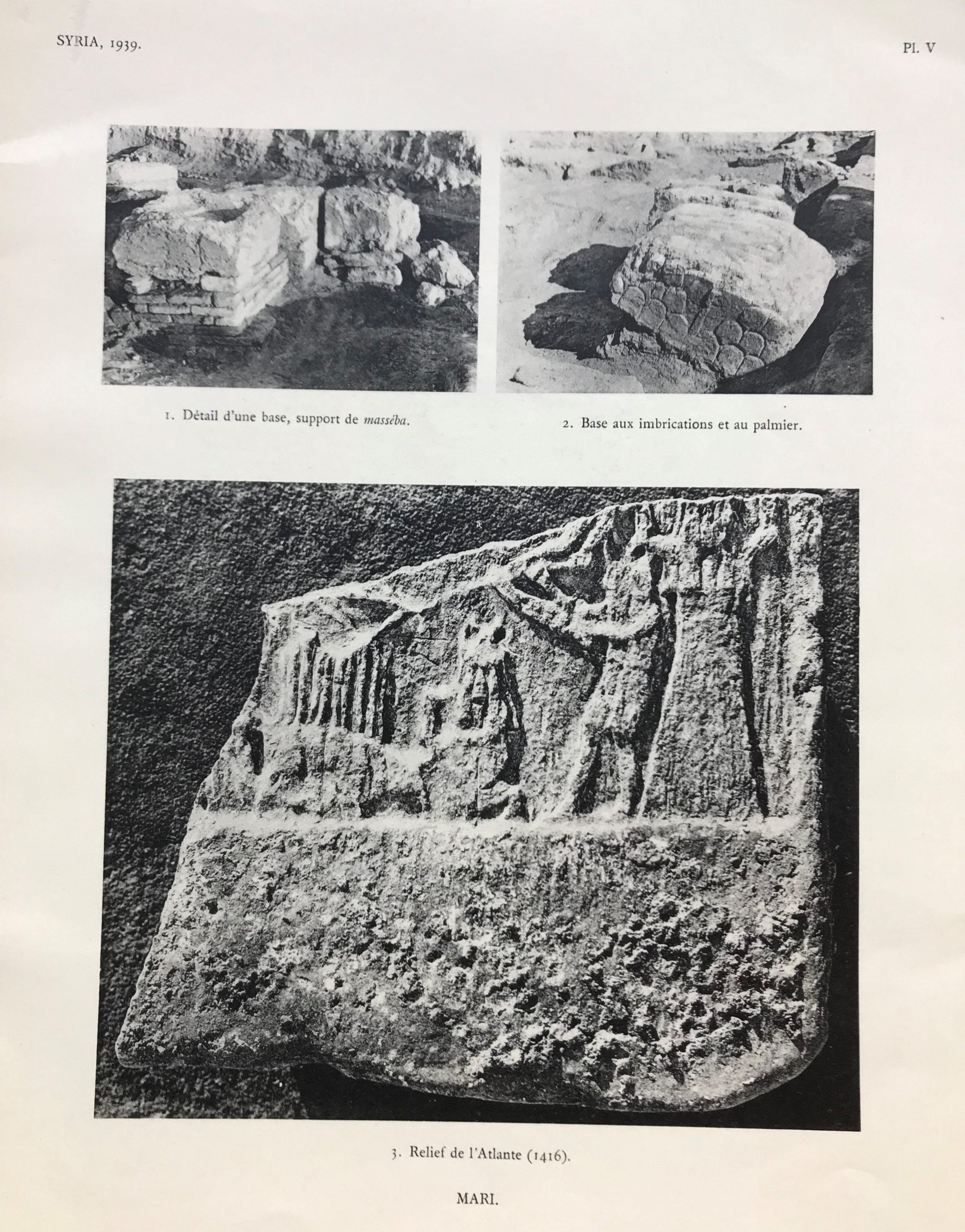 Syria. Revue d’Art Oriental et d’Archéologie Tome XX, 1939, Fascicules 1, 3 & 4. Three Fascicules of Four.
