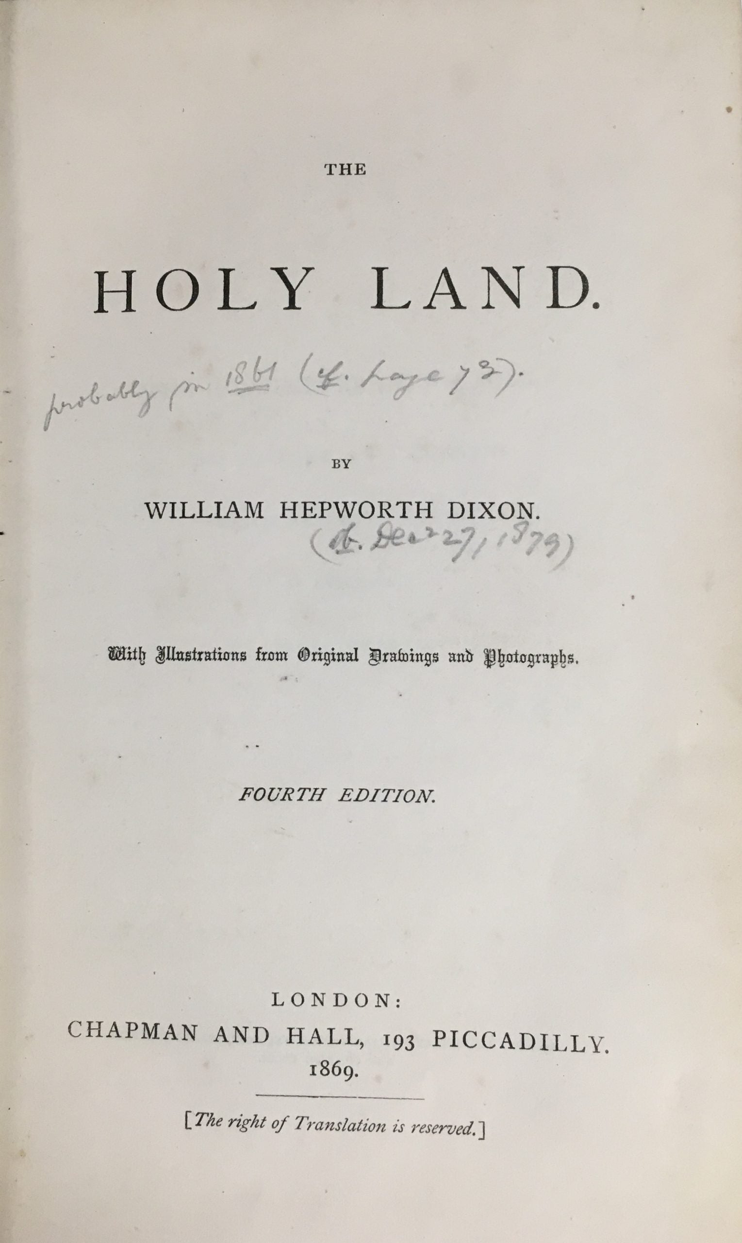 The Holy Land.