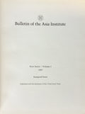 Bulletin of The Asia Institute. New Series, Volume I, 1987. Inaugural Issue.