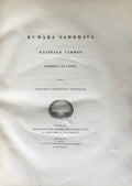 Kumara Sambhava, Kalidasae Carmen, Sanskrit et Latine.