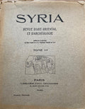 Syria. Revue d’Art Oriental et d’Archeologie Tome III, 1922. Fascicule I Only.