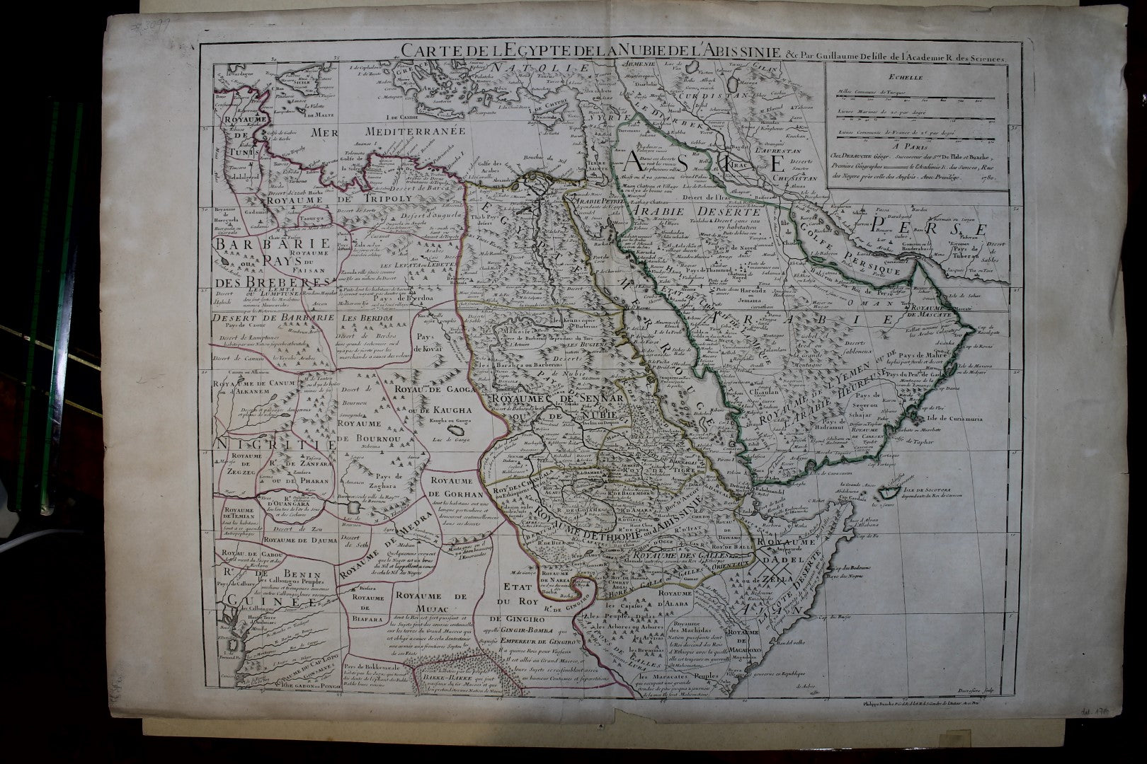 Carte de l’Egypte de la Nubie de l’Abissine & C.
