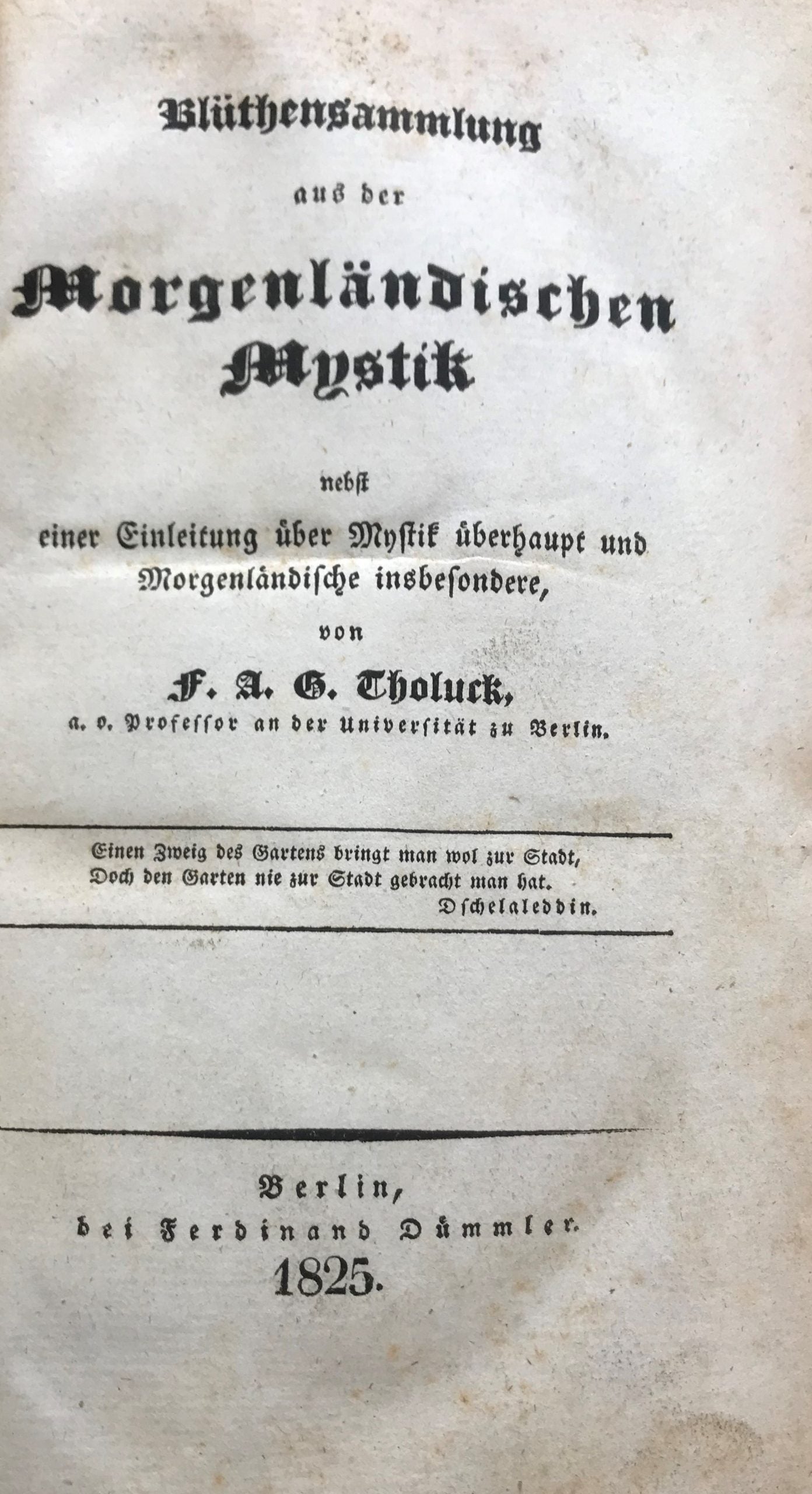 Blüthensammlung aus der Morgenländischen Mystik.