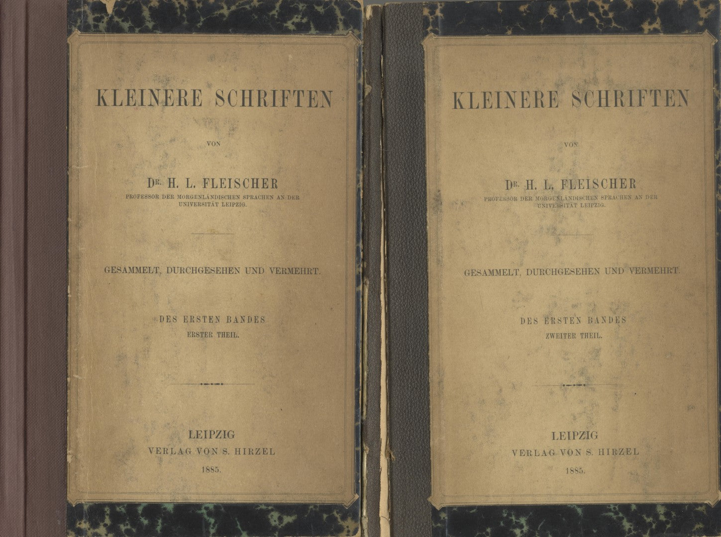 Kleinere Schriften; Gesammelt, Durchgesehen Und Vermehrt. TWO VOLUMES OF THREE.