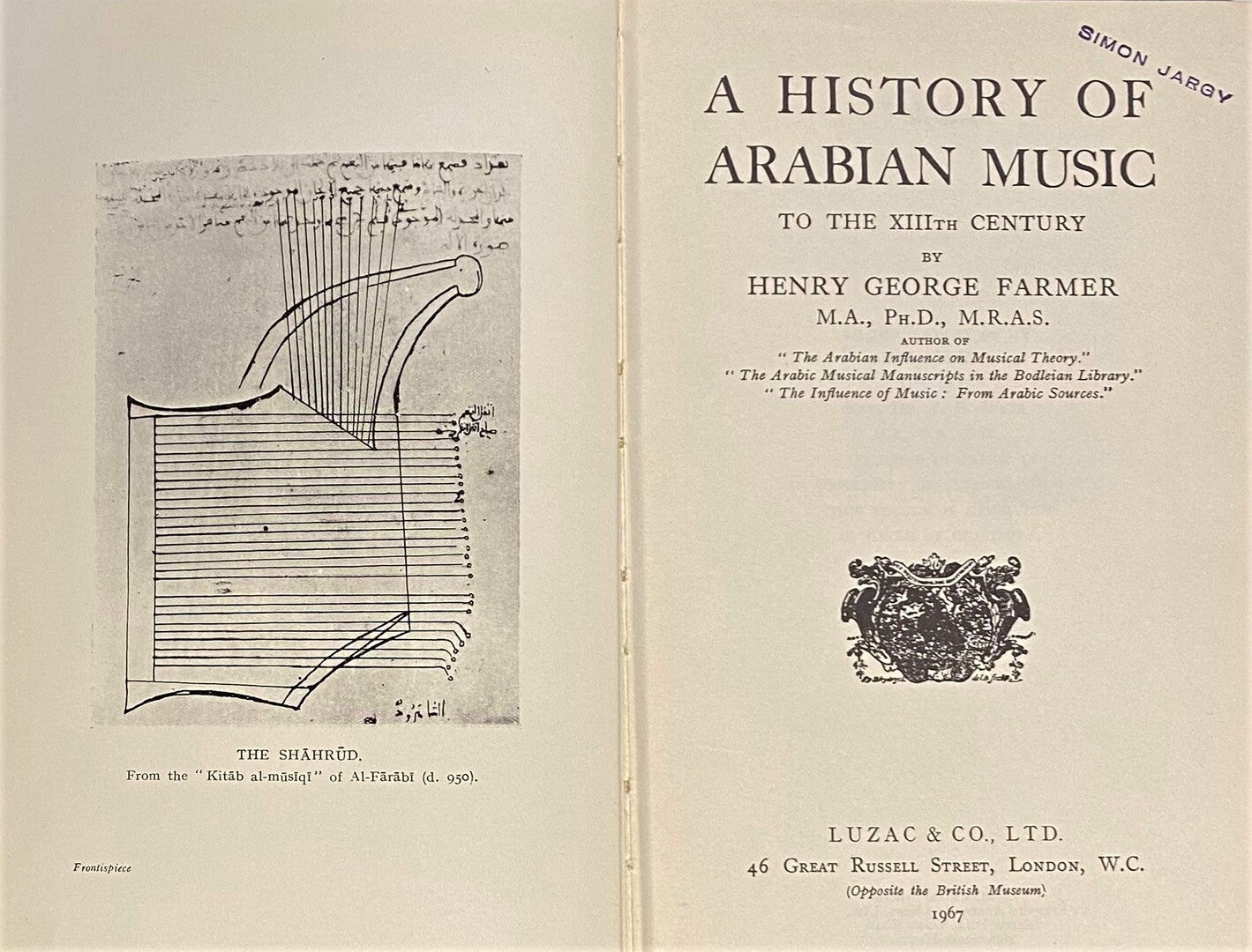 A History of Arabian Music to The XIIIth Century.