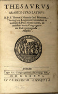 Thesaurus Arabico-Syro-Latinus.