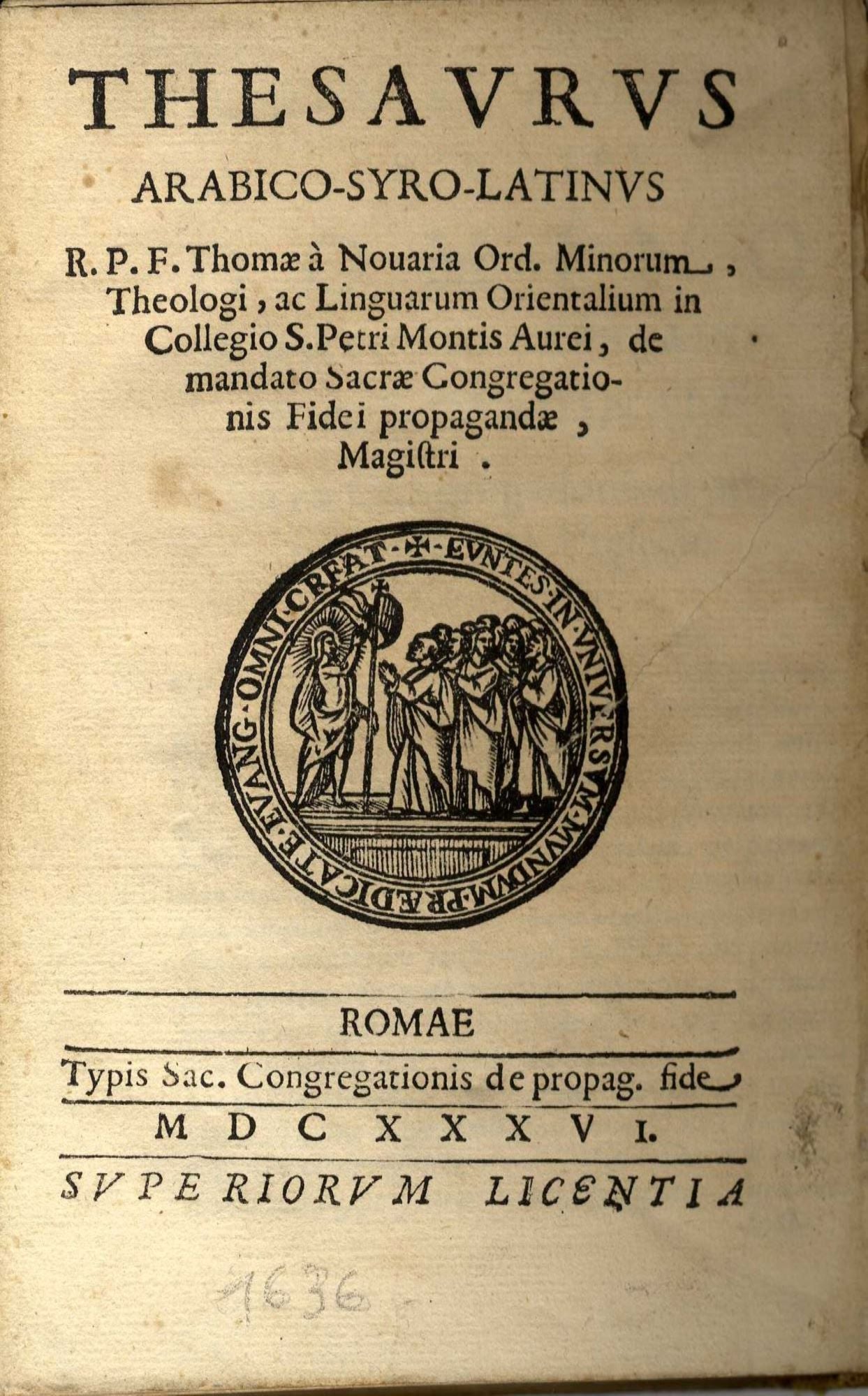 Thesaurus Arabico-Syro-Latinus.