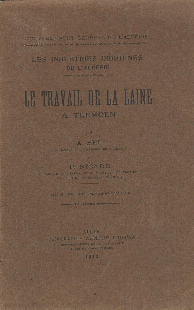 Le Travail de La Laine a Tlemcen.