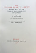 The Chester Beatty Library: A Catalogue of the Turkish Manuscripts and Miniatures. With an introduction by the Late J.V.S.
Wilkinson.
