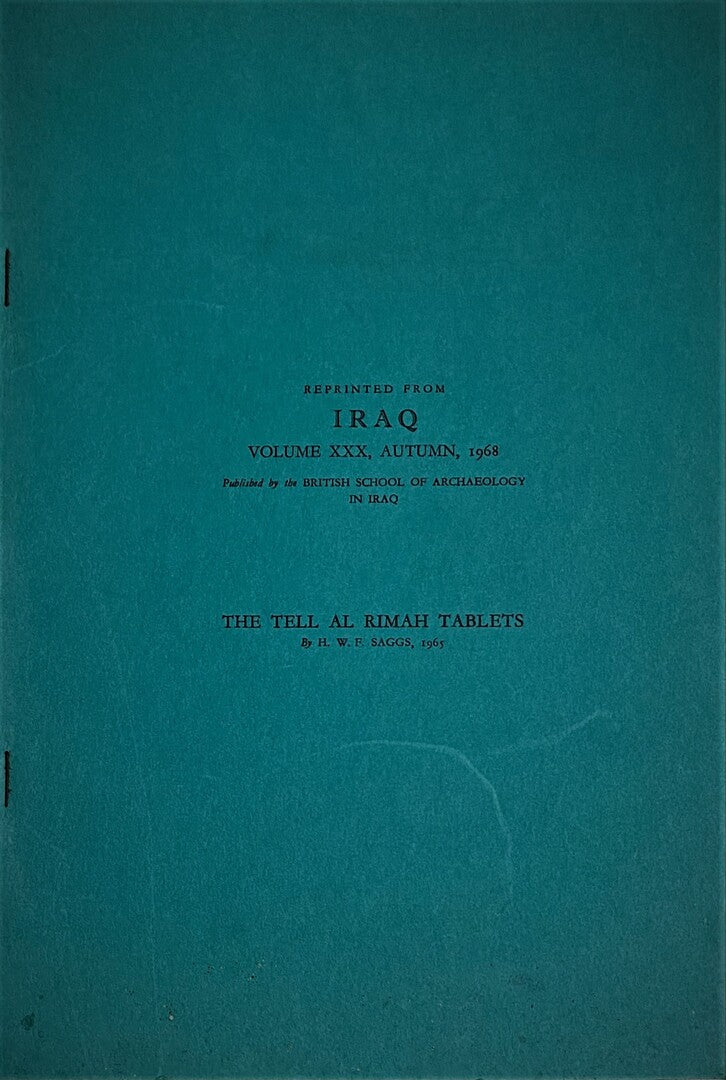 The Tell Al Rimah Tablets, 1965.