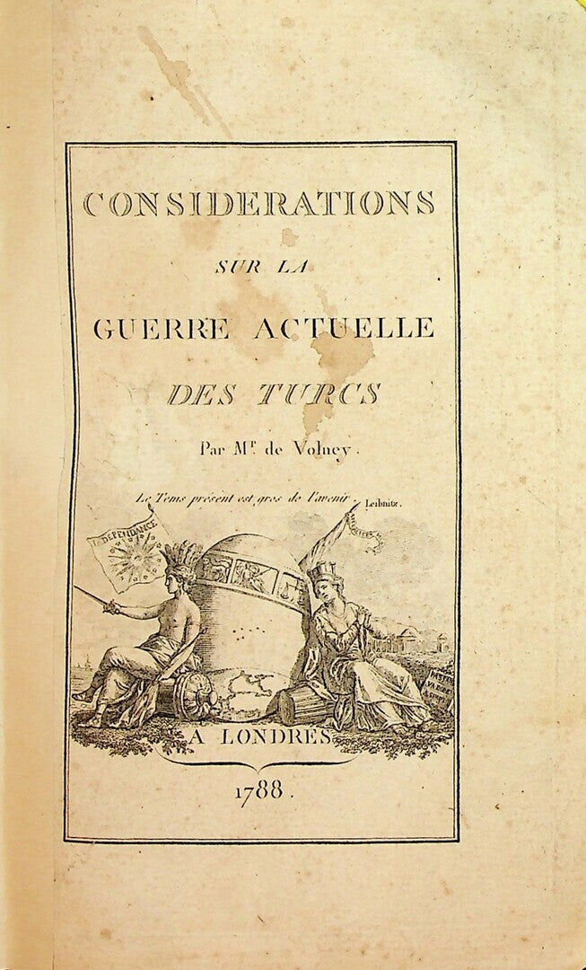 Considerations sur la Guerre Actuelle des Turcs.