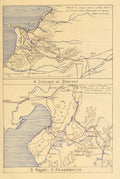 Two Plans: A. Environs de Beyrout. B. Region d’Alexandrette.