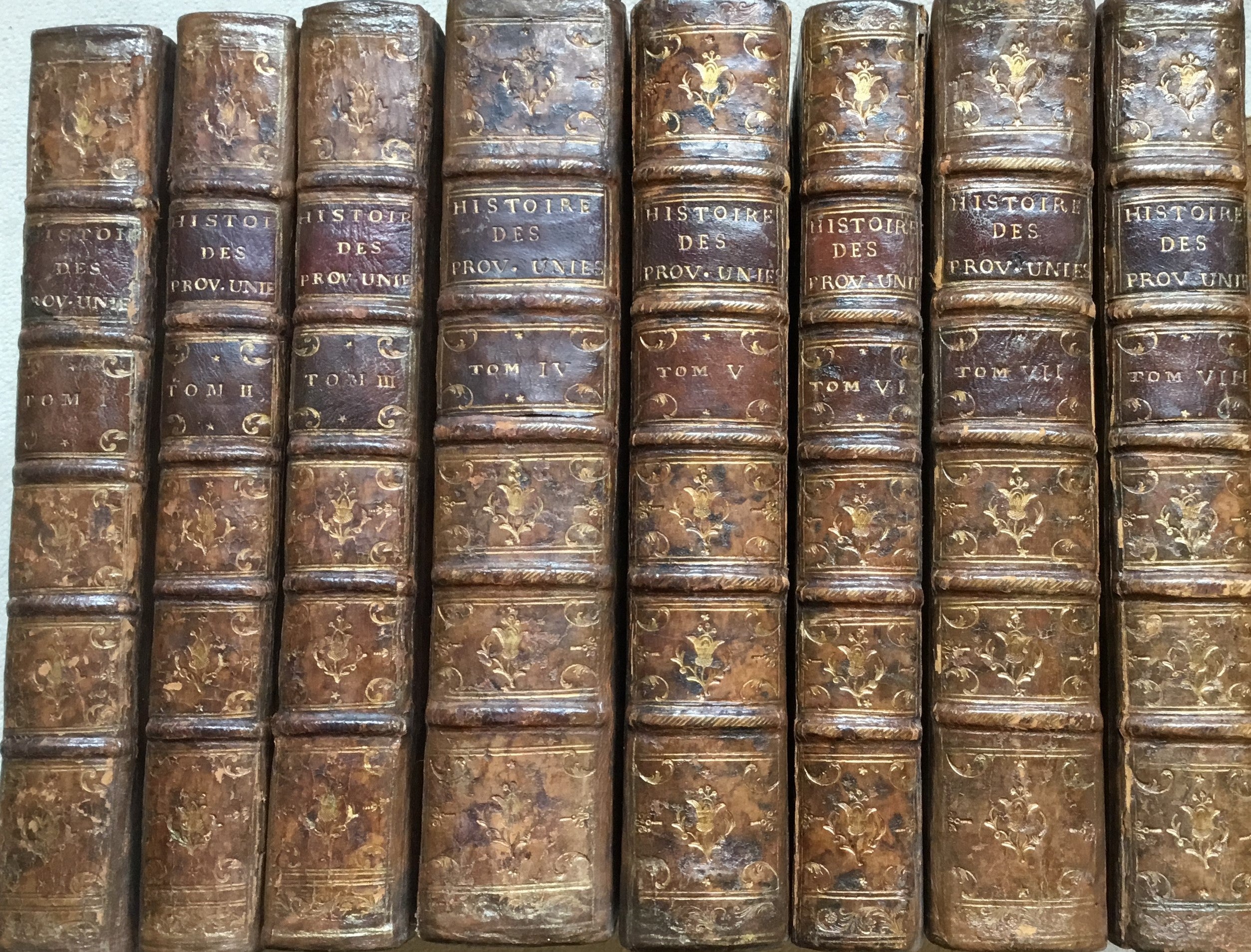 Histoire Générale des Provinces-Unies, dédiée à monseigneur le duc d'Orléans, Premier Prince du Sang, Par MM D***, Ancien Maître des Requêtes, S***, de l'Académie Impériale & de la Société Royale de Londres. EIGHT VOLUMES.