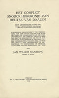 Het Conflict Snouck Hurgronje-Van Heutsz-Van Daalen. Een Onderzoek Naar de Verantwoordelijkheid.