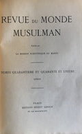 Revue du Monde Musulman. Volumes XL-XLI, Septembre-Decembre 1920.