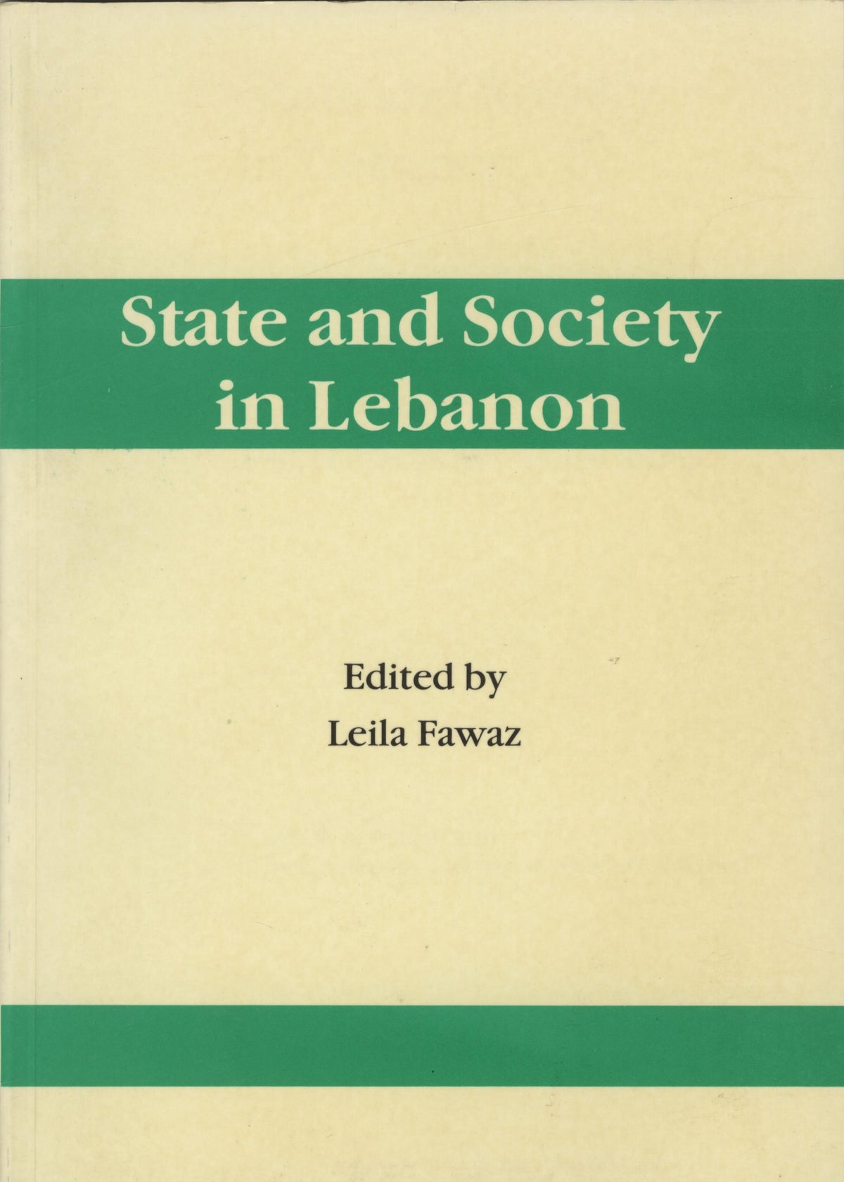 State and Society in Lebanon.