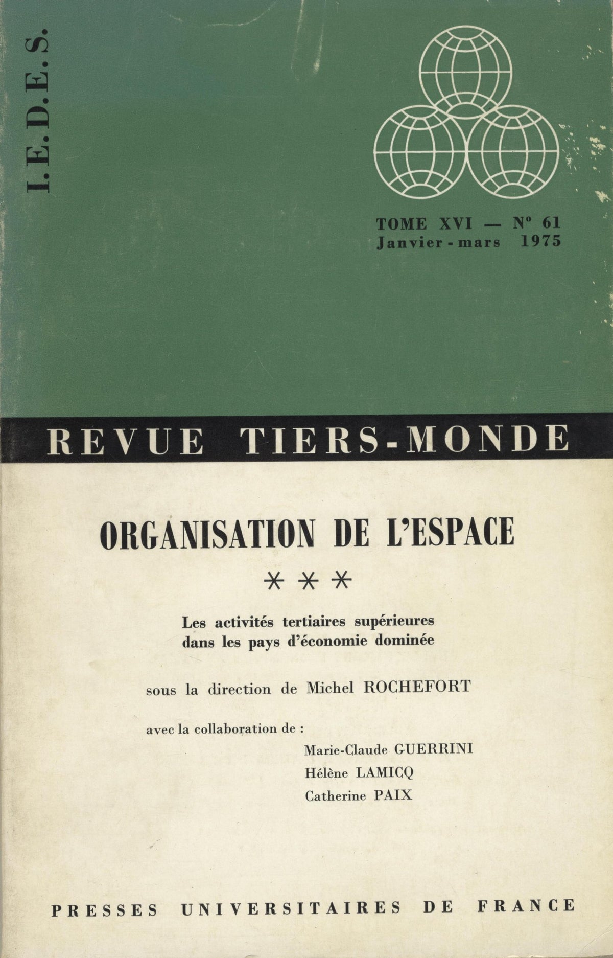 La Portee Spatiale des Activites Tertiaires de Commandement Economique au Liban.