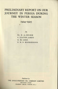 Preliminary Report on our Journey in Persia During the Winter Season 1924-1925.