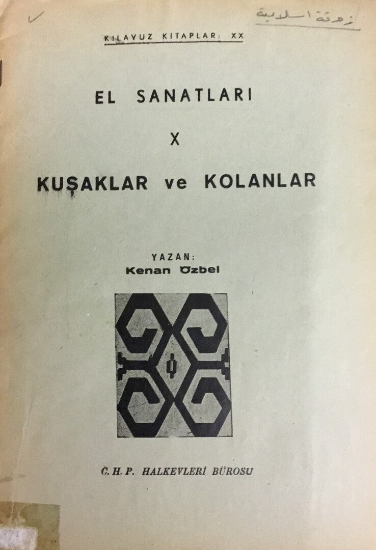 El Sanatlari X Kusaklar ve Kolanlar. [Crafts X Belts and Girths.]