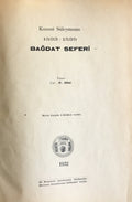 Kanuni Suleymanin 1533 : 1535 Bagdat Seferi.