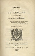 Voyage dans le Levant en 1817 et 1818. TWO VOLUMES IN ONE: TEXT + ATLAS.