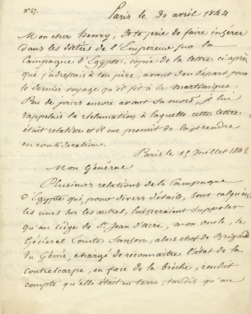 Bertrand Syrian Campaign. A Manuscript.